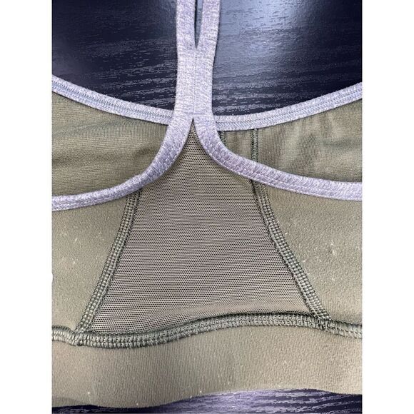 Lululemon Green and Grey Razor Back Pullover Sports Bra - Picture 5 of 5